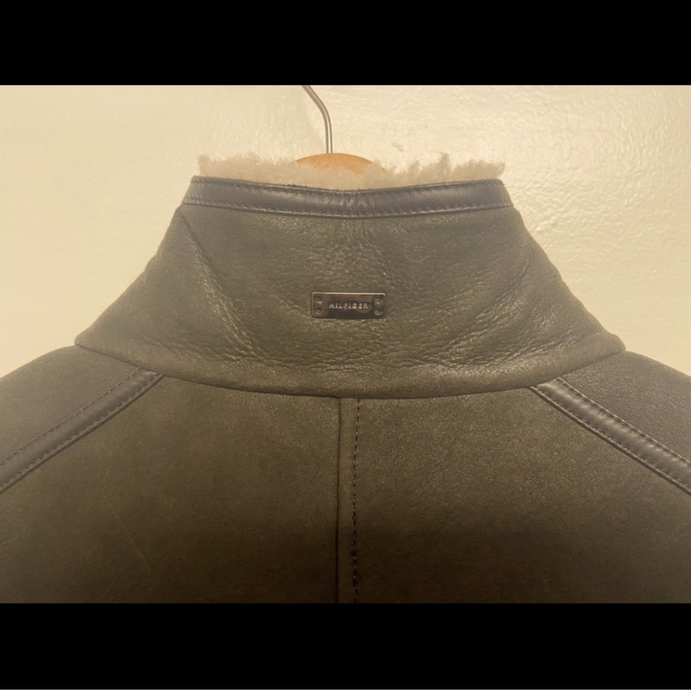 Tommy Hilfiger Collection 100% Shearling Leather Jacket - Picture 7 of 8